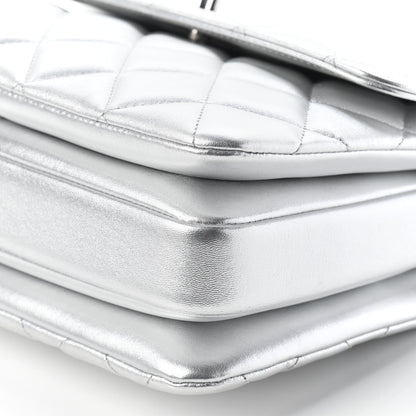Chanel Metallic Lambskin Quilted Small Trendy CC Flap Dual Handle Bag Silver 8 of 8