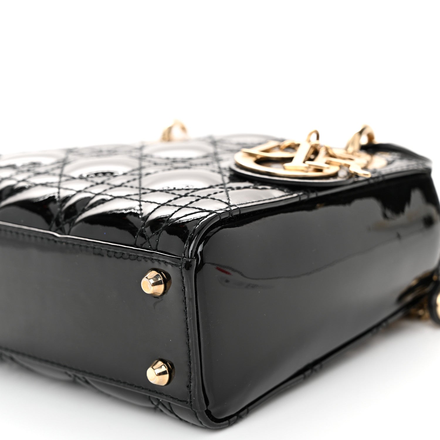 Christian Dior Patent Cannage Mini Lady Dior Black 9 of 9