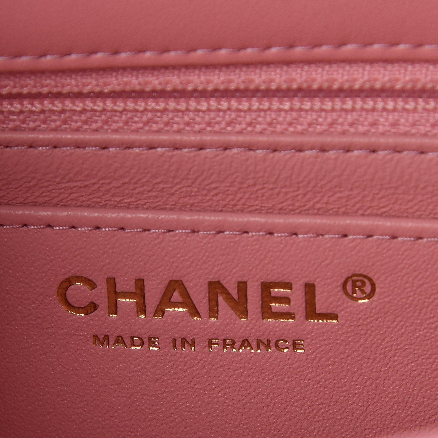 Lambskin Quilted Mini Rectangular Flap Pink