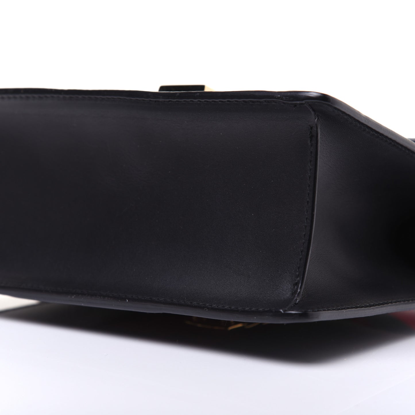 Calfskin Mini Sylvie Top Handle Bag Black