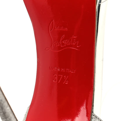 Christian Louboutin PVC Glitter Crystal Degratina Frou 120 Pumps 37.5 Silver 6 of 8
