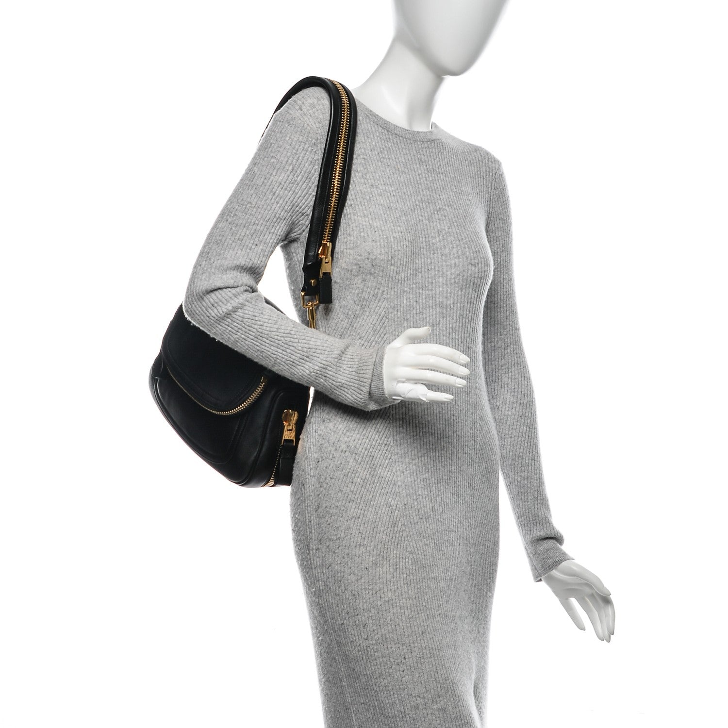 Tom Ford Calfskin Medium Jennifer Crossbody Bag Black 2 of 6