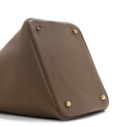 Hermes Taurillon Clemence Picotin Lock 22 MM Etoupe 9 of 12
