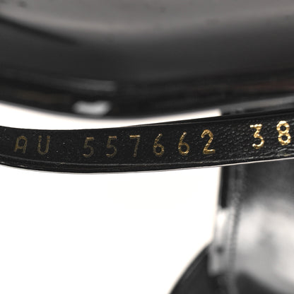 Saint Laurent Patent Calfskin Opyum 110 Sandals 38 Black Gold 6 of 9