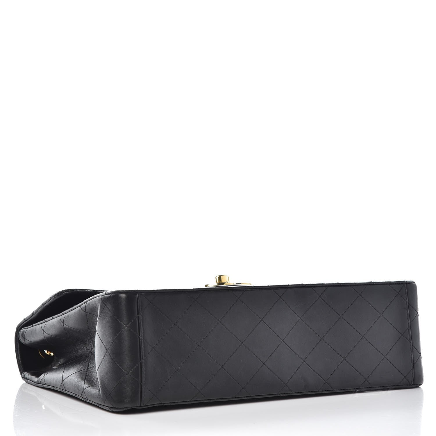 Chanel Lambskin Quilted XL Jumbo Single Flap Black 5 of 10