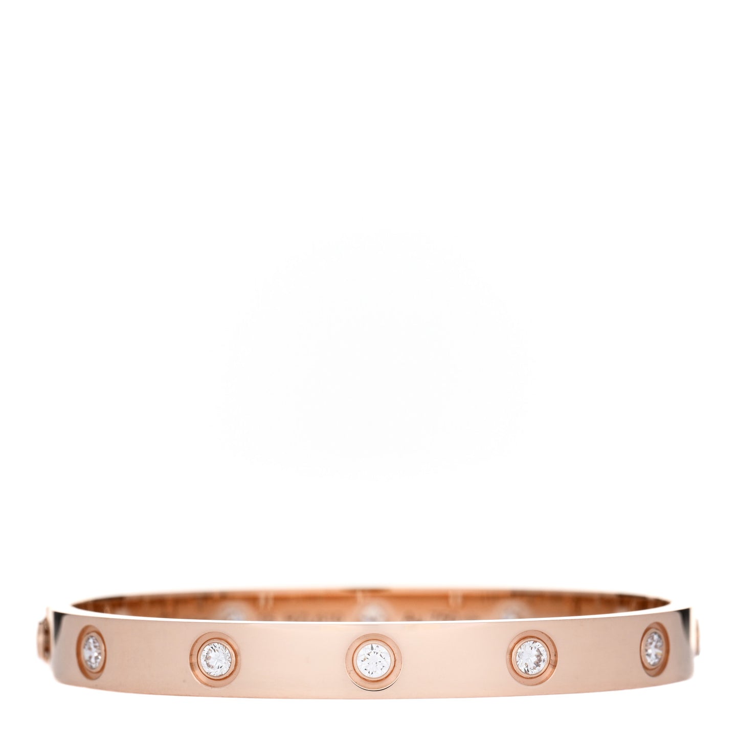 18K Pink Gold 10 Diamond LOVE Bracelet 15