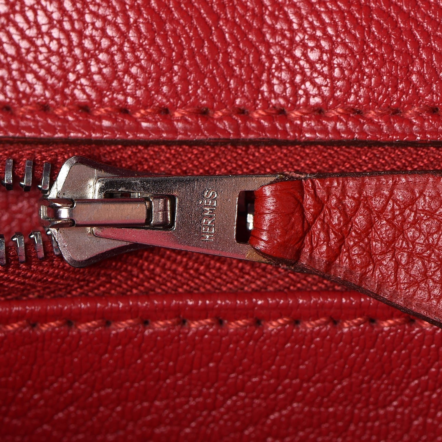 Hermes Taurillon Clemence Birkin 35 Rouge Casaque 17 of 33