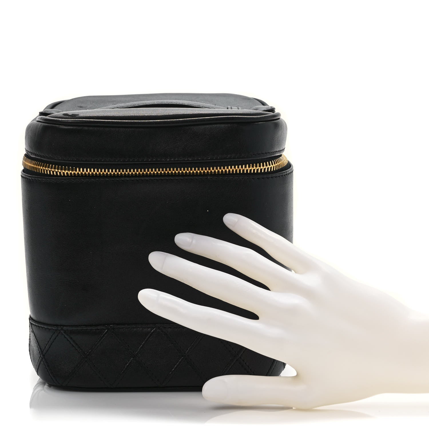 Chanel Lambskin Vanity Cosmetic Case Black 2 of 10