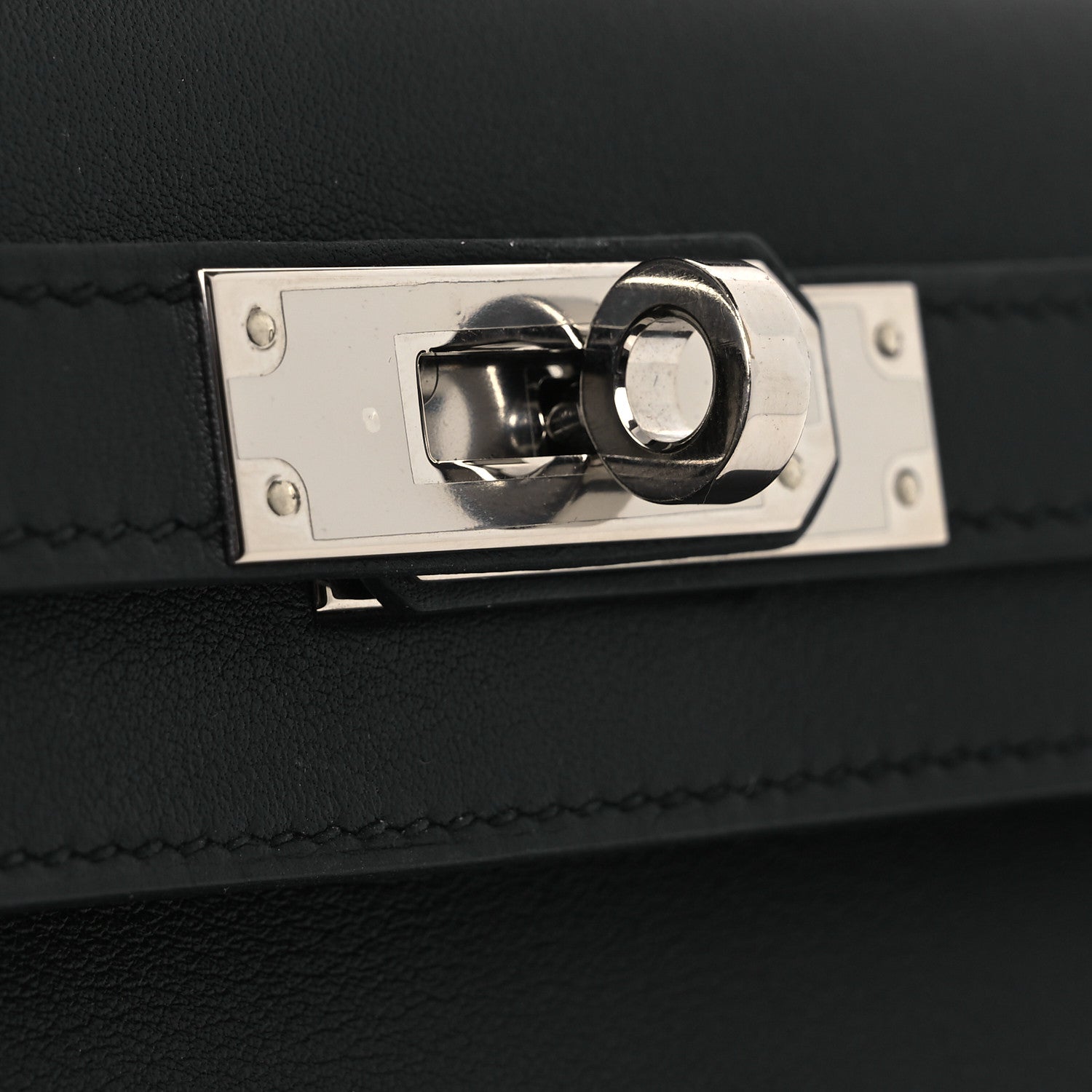 Hermes Swift Kelly Cut Clutch Pochette Black 11 of 13