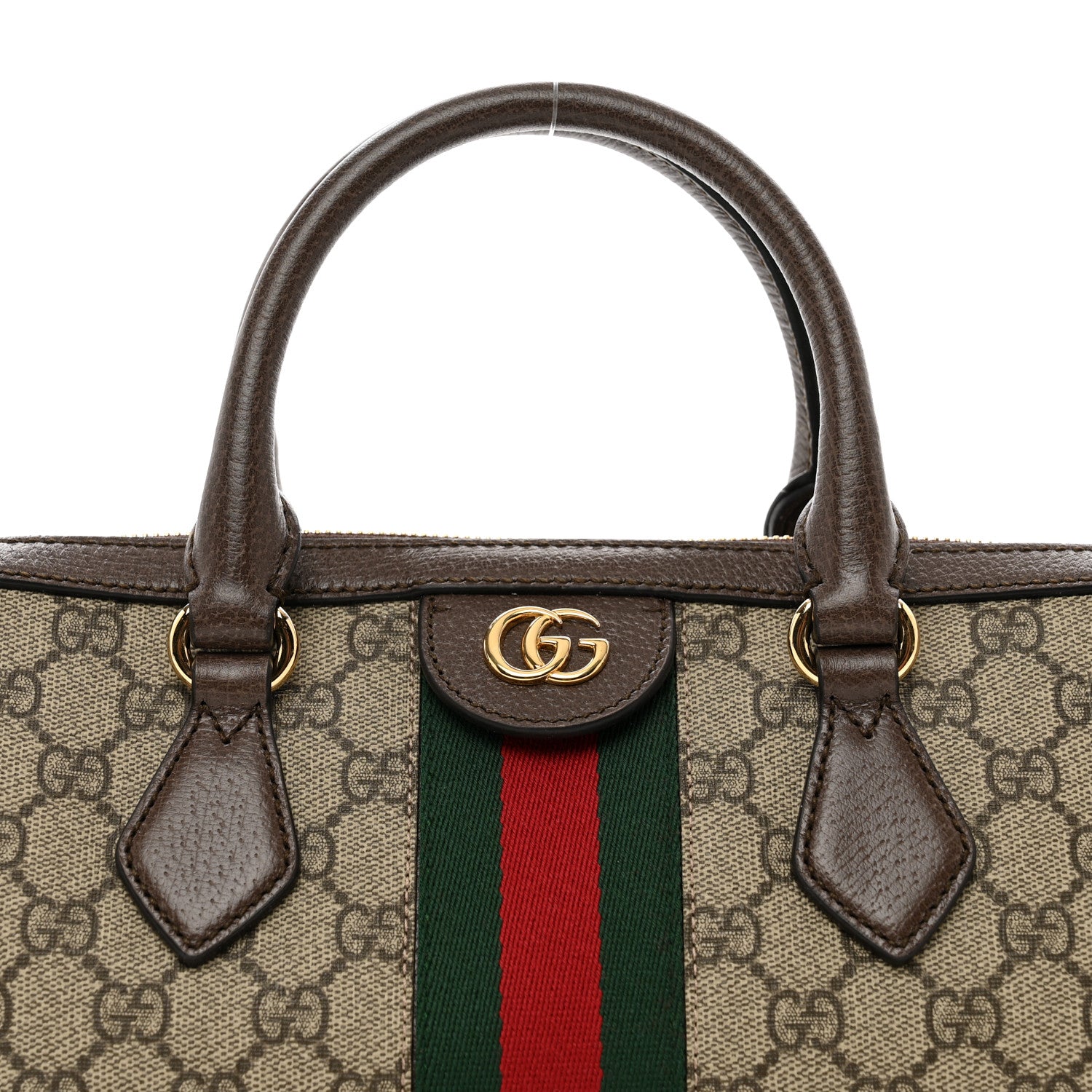 Gucci GG Supreme Monogram Web Medium Ophidia Boston Brown 5 of 10