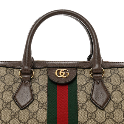 Gucci GG Supreme Monogram Web Medium Ophidia Boston Brown 5 of 10