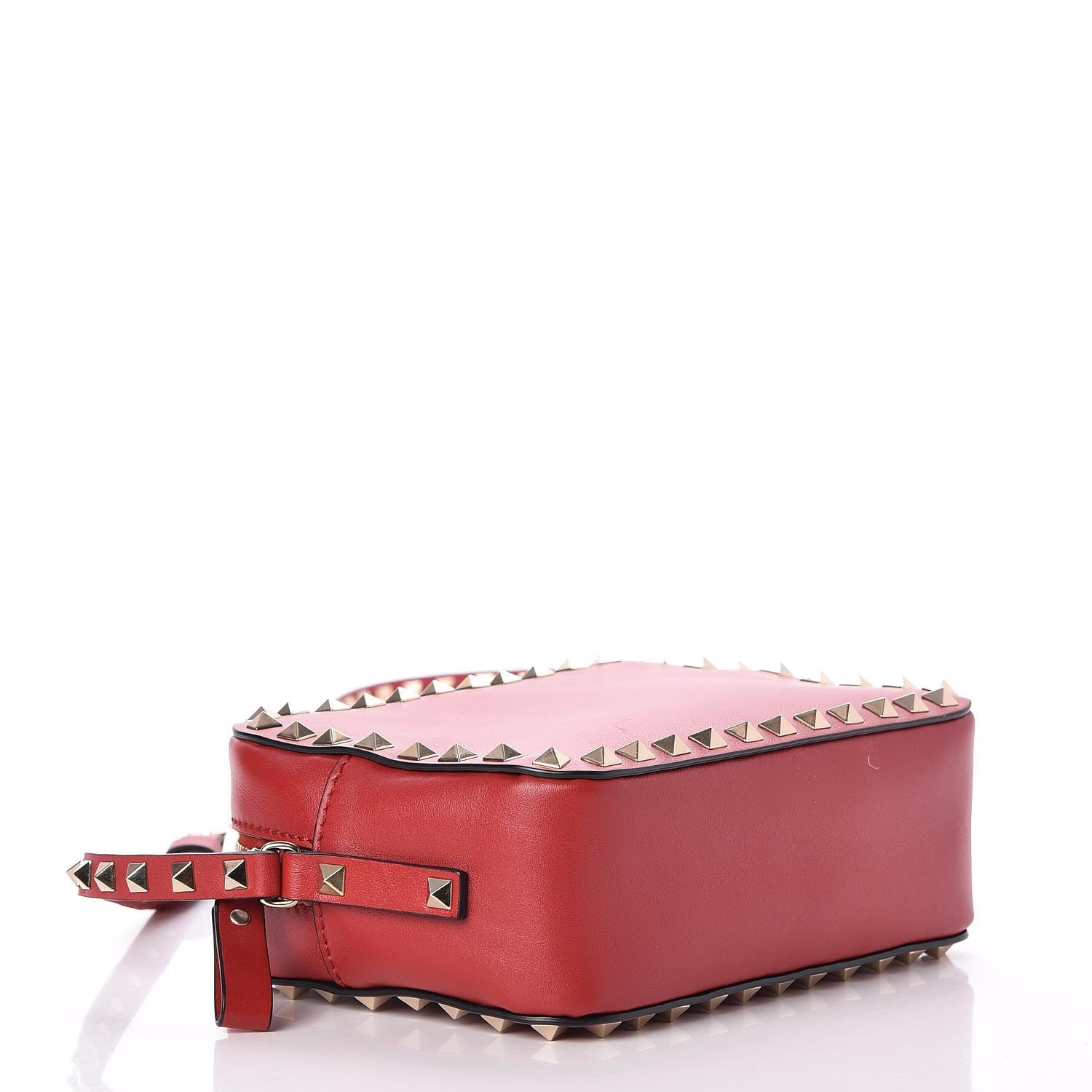 Valentino Garavani Calfskin Rockstud Camera Crossbody Bag Red 4 of 6
