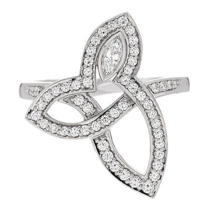 Harry Winston Platinum Diamond Lily Cluster Ring 53 6.5 1 of 6