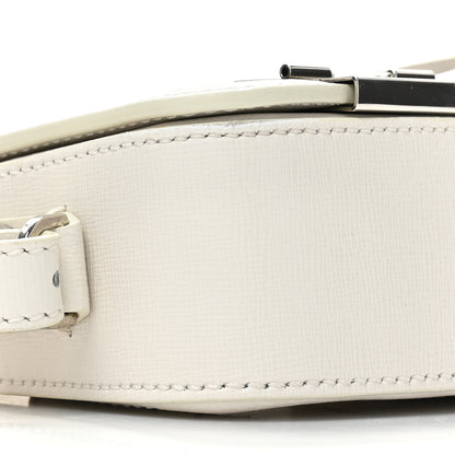 Off-White Saffiano Striped Baby Diag Binder Clip Bag White Black 10 of 14