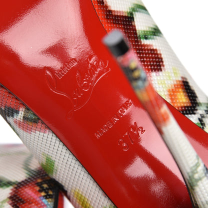 Christian Louboutin Patent Mosaique So Kate 120 Pumps 37.5 Multicolor 6 of 7