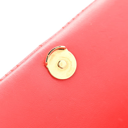 Burberry Lambskin Quilted Small Lola Bag Bright Red 15 of 15