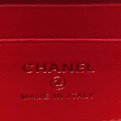 Chanel Caviar Quilted Filigree Vanity Clutch With Chain Red 7 of 12
