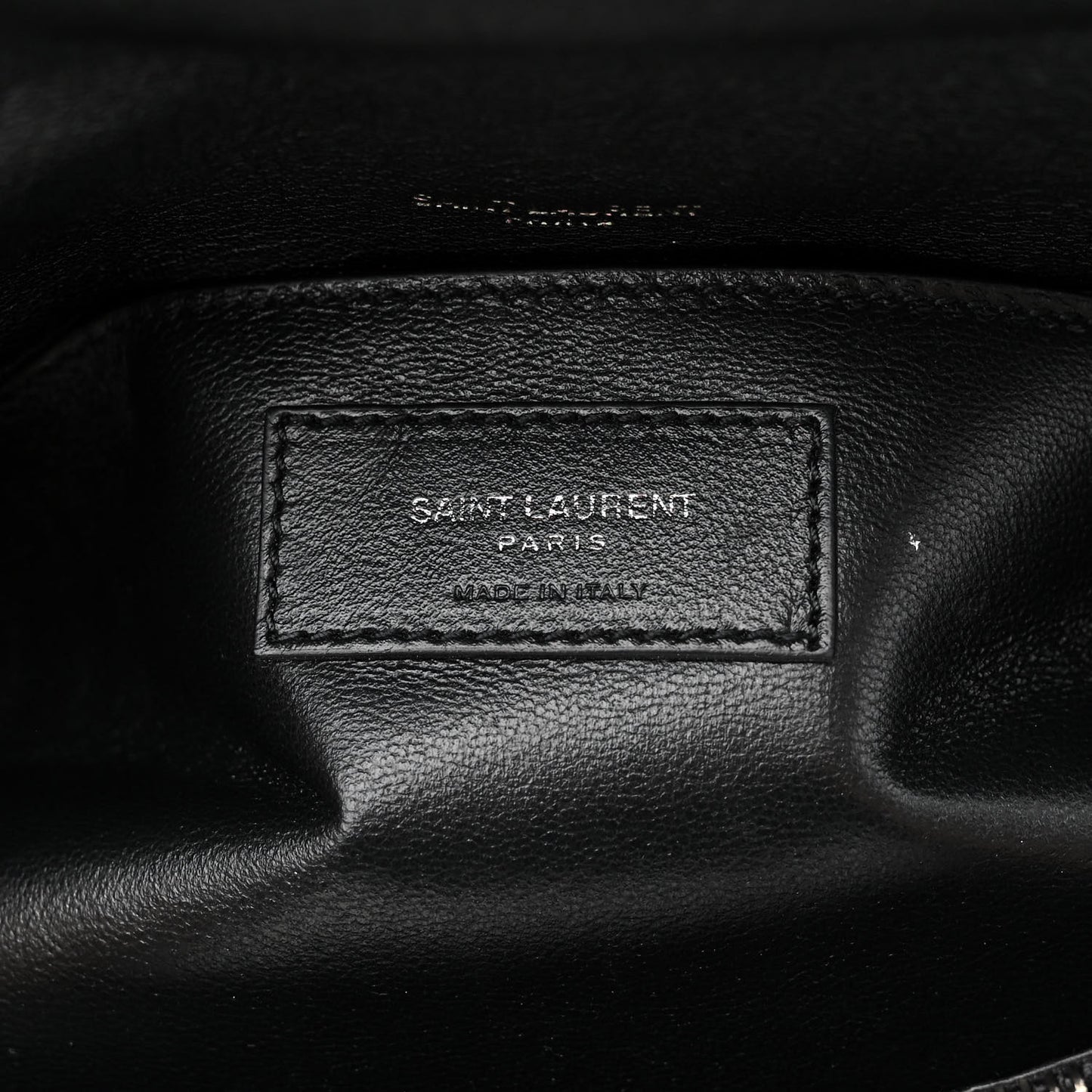 Sheepskin Matelasse Chevron Monogram Large College Satchel Black