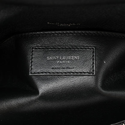 Saint Laurent Sheepskin Matelasse Chevron Monogram Large College Satchel Black 8 of 13
