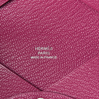 Hermes Chevre Mysore Calvi Card Case Rose Pourpre 6 of 8