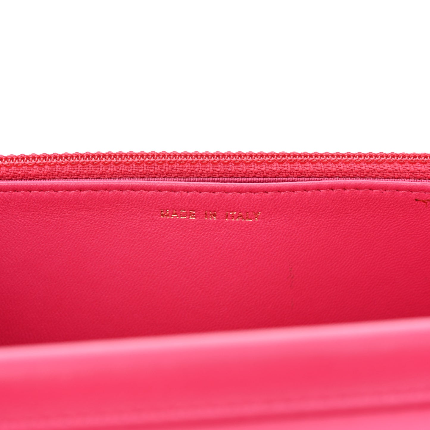 Lambskin Quilted Boy Wallet On Chain WOC Dark Pink
