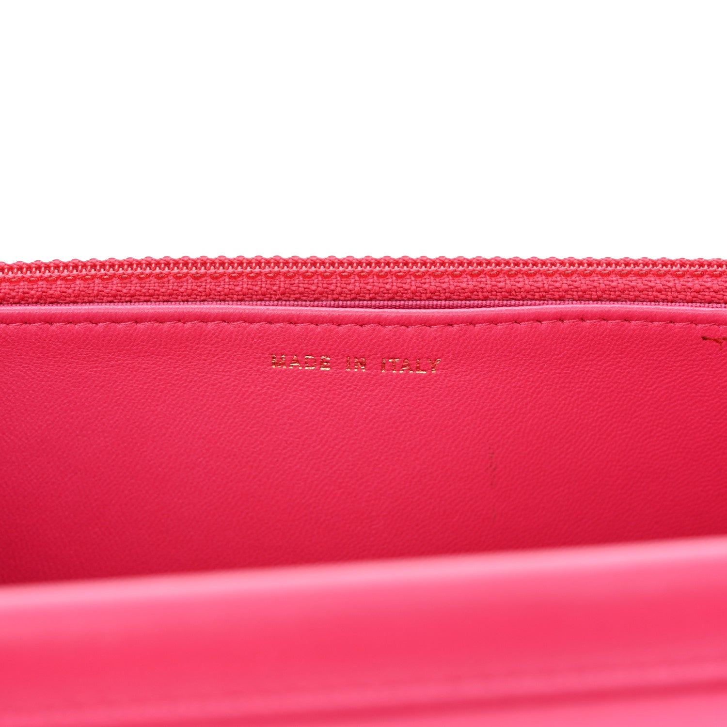 Chanel Lambskin Quilted Boy Wallet On Chain WOC Dark Pink 7 of 12