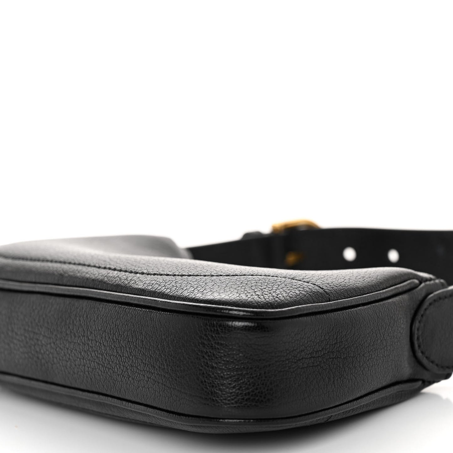 Goatskin Mini Aphrodite Shoulder Bag Black