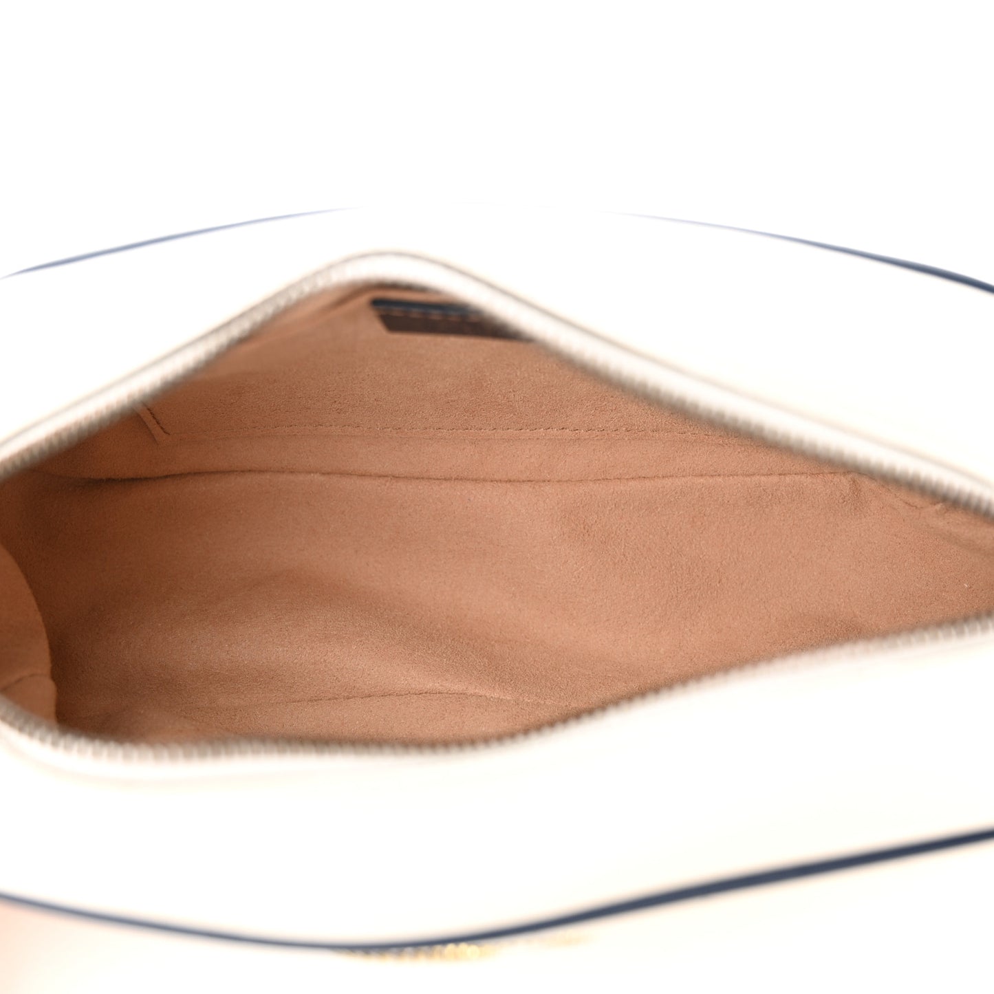 Vintage Effect Calfskin Matelasse Diagonal Small Torchon GG Marmont Chain Shoulder Bag Mystic White Blue Agata