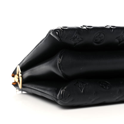 Louis Vuitton Lambskin Embossed Monogram Coussin MM Black 7 of 8