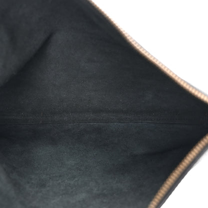 Gucci Pebbled Calfskin Medium Logo Portfolio Clutch Black 5 of 10