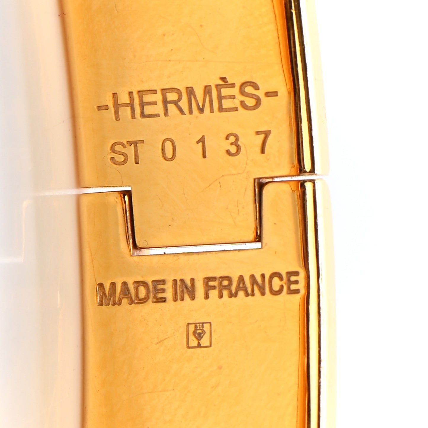 Enamel Narrow Clic Clac H Bracelet PM Orange