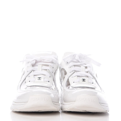 Chanel Calfskin Patent Transparent Womens Sneakers 40 White 2 of 11