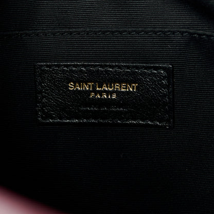 Saint Laurent Calfskin Matelasse Monogram Lou Camera Bag Dark Legion Red 6 of 10