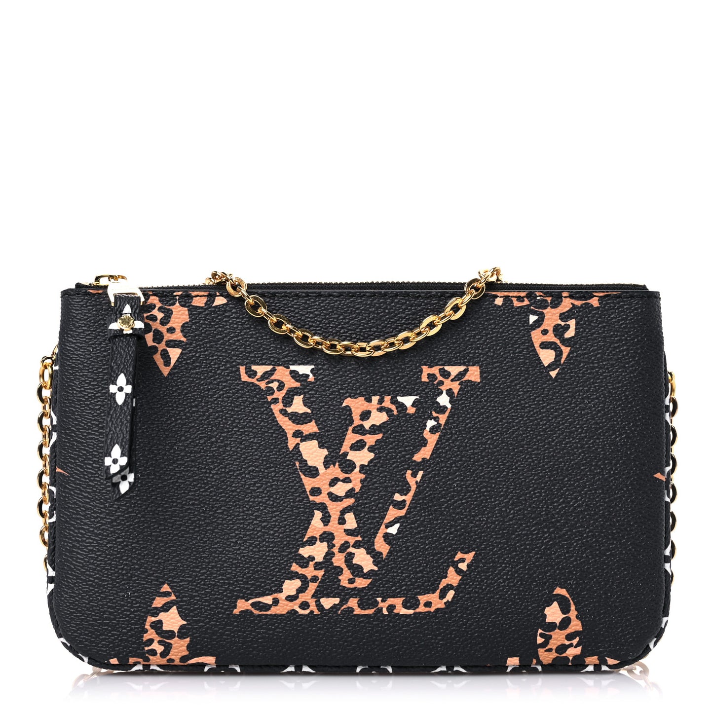Monogram Giant Jungle Pochette Double Zip Black