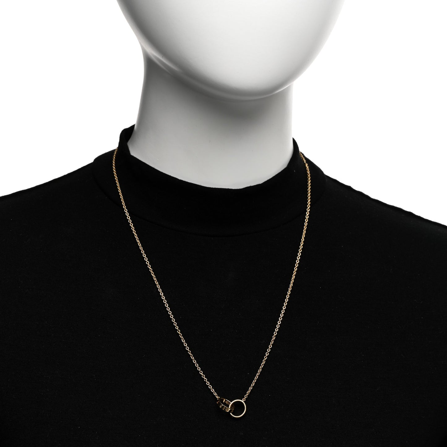 18K Yellow Gold Interlocking LOVE Necklace