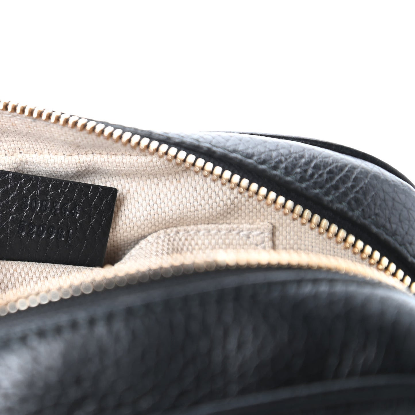 Pebbled Calfskin Small Soho Disco Bag Black