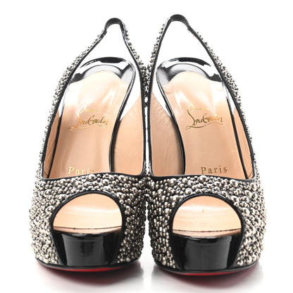 Christian Louboutin Patent Stud Star Prive 120 Pumps 41 Black 2 of 7