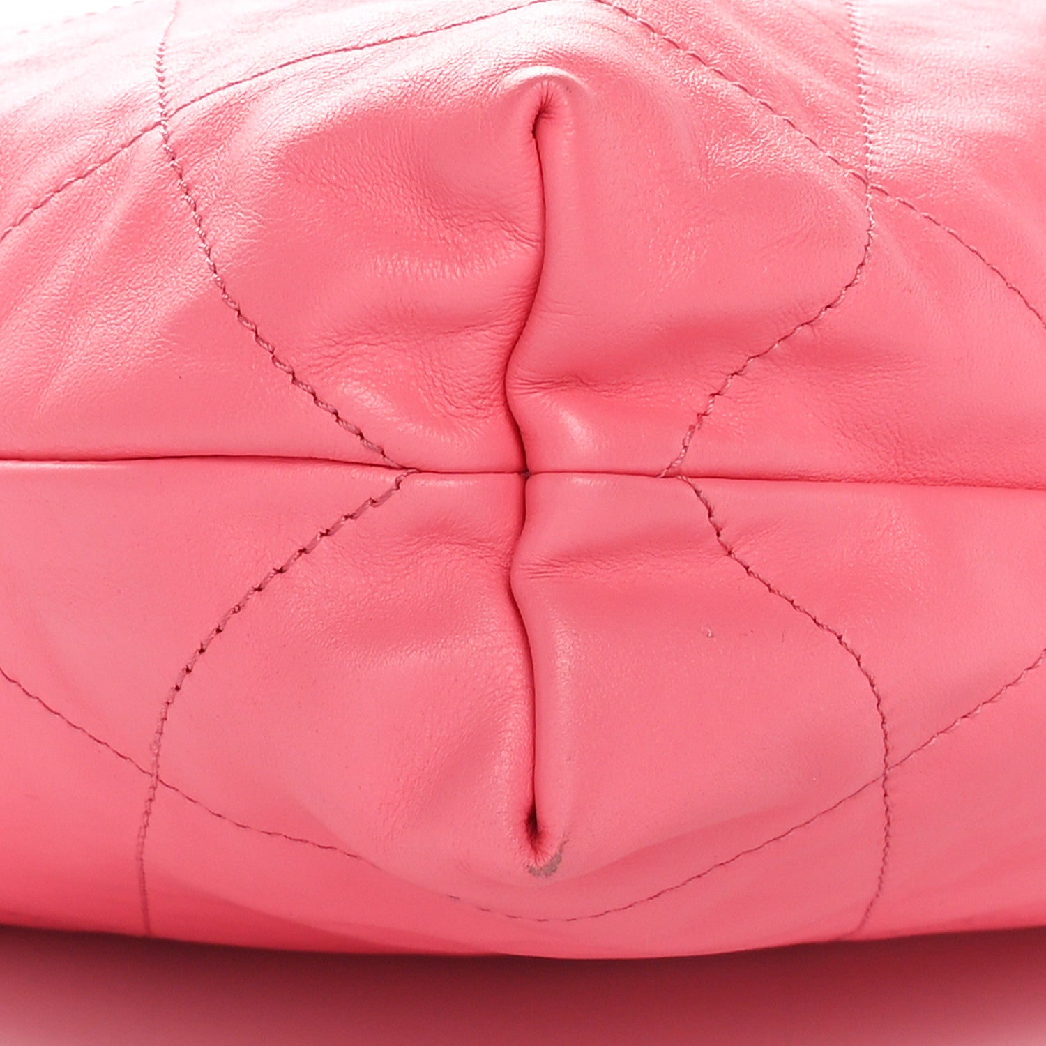 Chanel Shiny Calfskin Quilted Small Chanel 22 Coral Pink 10 of 11