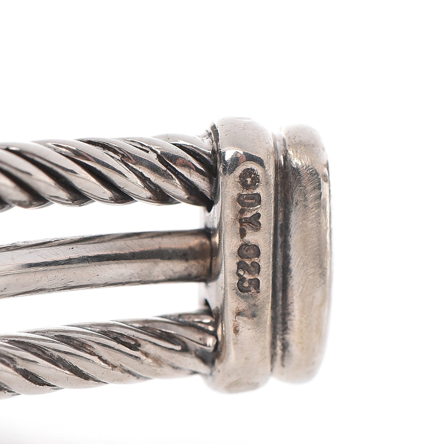 Sterling Silver Diamond 7mm X Crossover Cuff