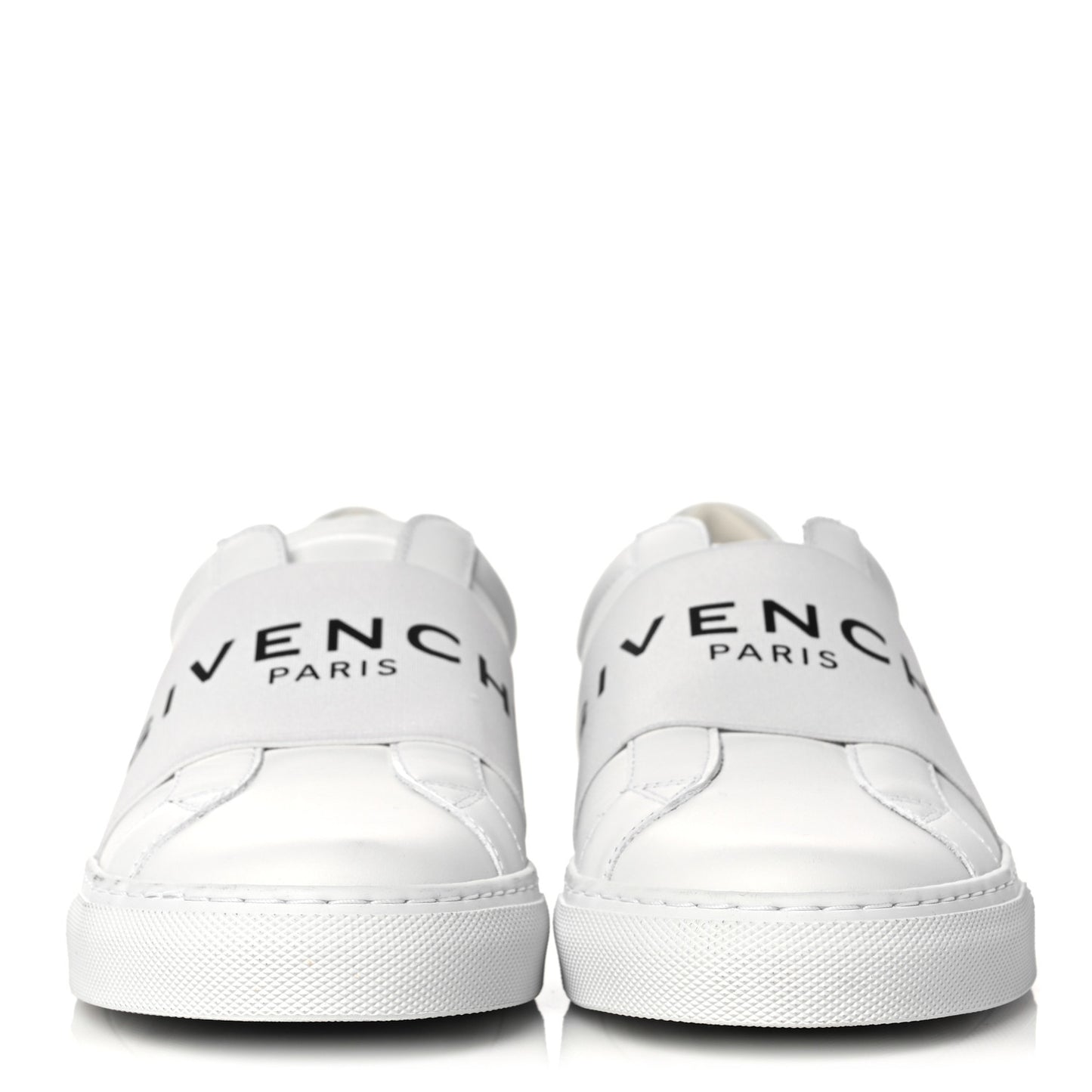 Calfskin Band Logo Womens Urban Street Sneakers 37.5 White