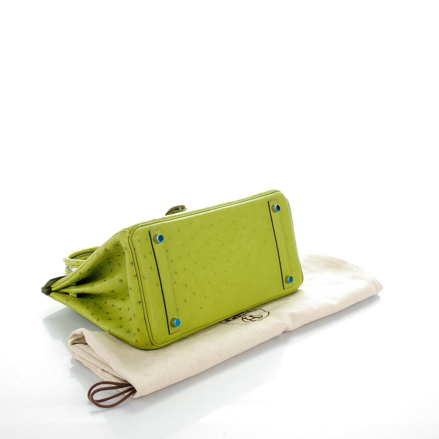 Ostrich Birkin 30 Vert Anis