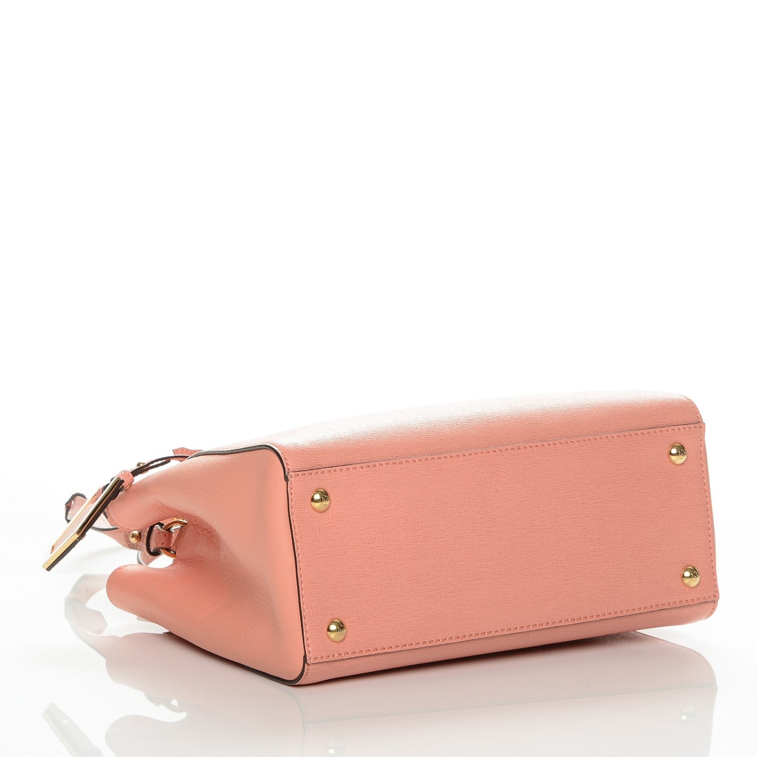 Fendi Vitello Elite Petite 2Jours Tote Pesca 4 of 6