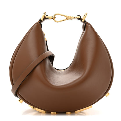 Fendi Vitello Grace Matte Mini graphy Hobo Bag Brandy 1 of 10