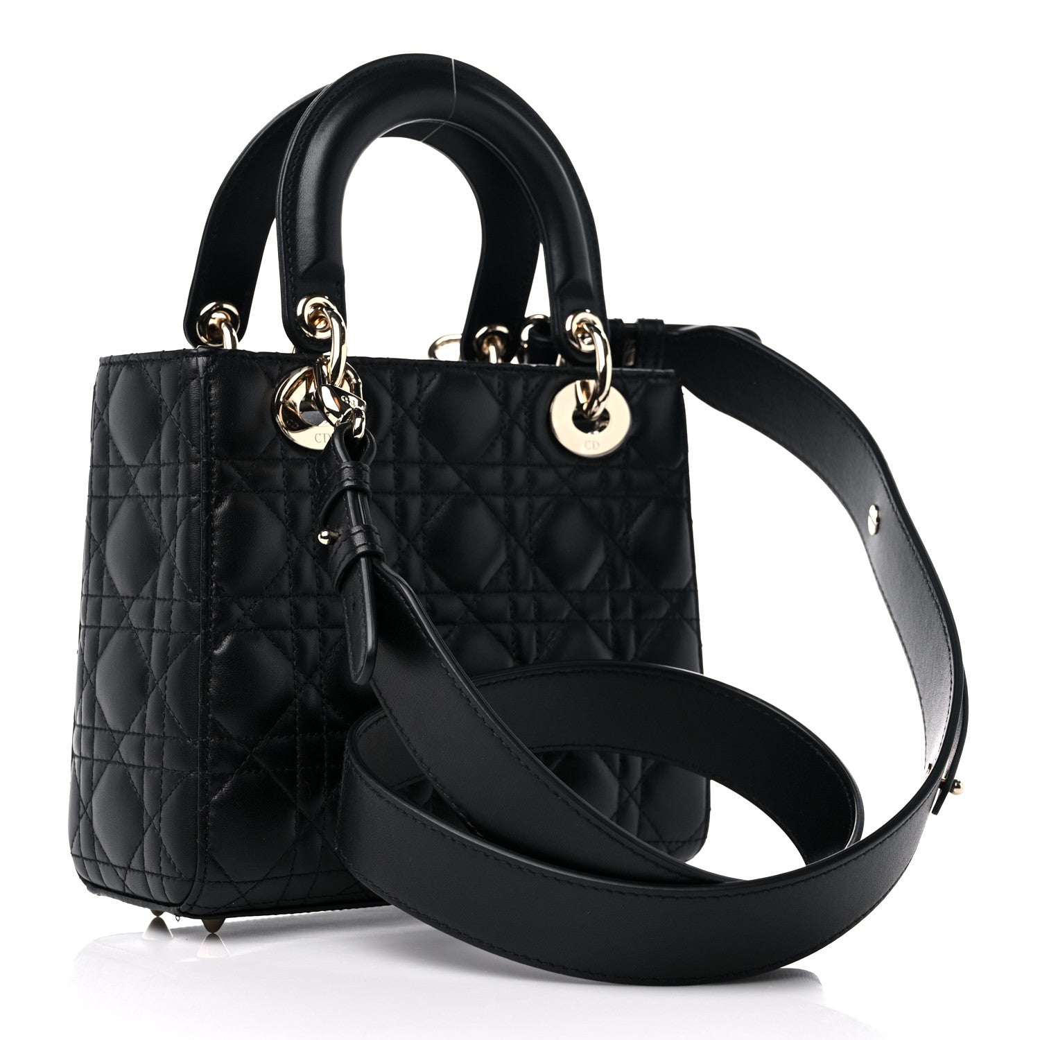 Christian Dior Lambskin Cannage Small My ABCDior Lady Dior Black 3 of 12