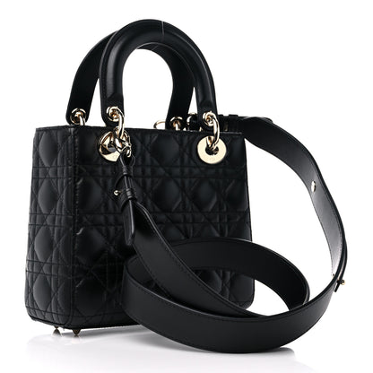 Christian Dior Lambskin Cannage Small My ABCDior Lady Dior Black 3 of 12