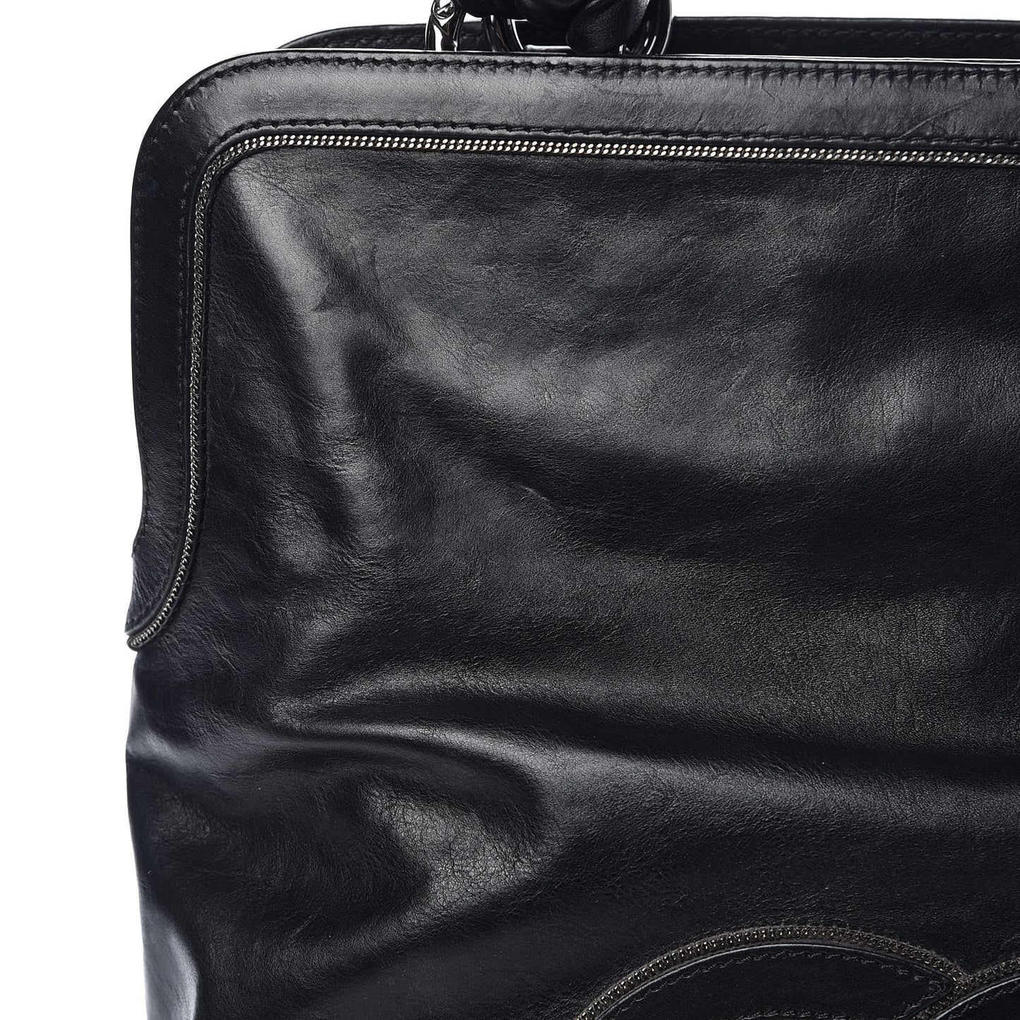 Calfskin Soho CC Shopper Tote Black