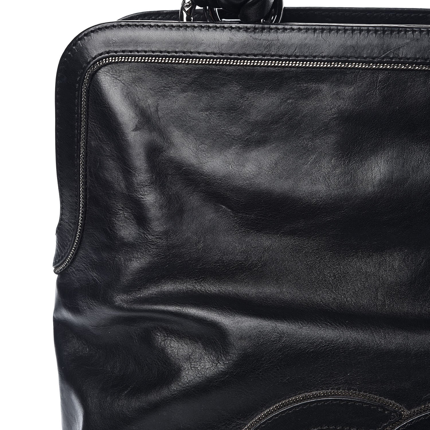 Chanel Calfskin Soho CC Shopper Tote Black 12 of 16