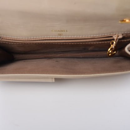 Chanel Linen Timeless CC Wallet on Chain WOC Beige 5 of 10