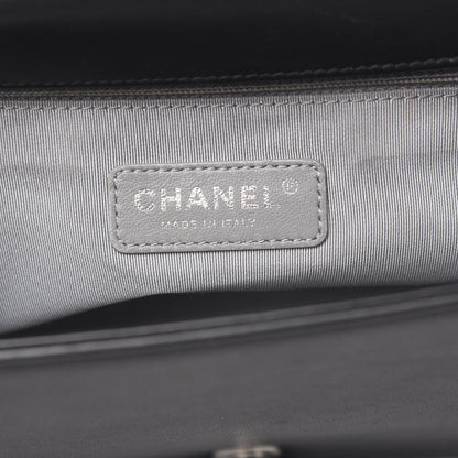 Chanel Calfskin Chevron Quilted New Medium Boy Flap Black 5 of 15