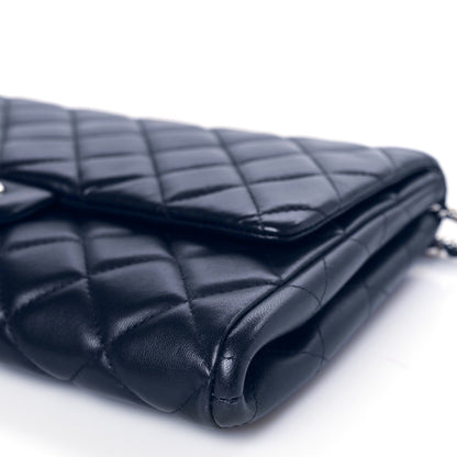 Chanel Lambskin Quilted Clutch with Chain Flap Navy 9 of 9